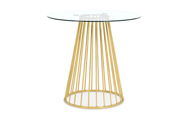 Gold Cage Base Counter Height Table