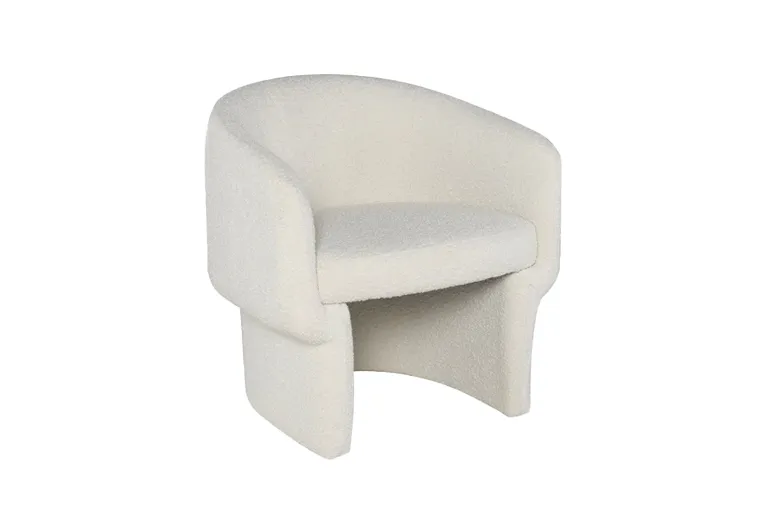 Cream Boucle Cup Chair