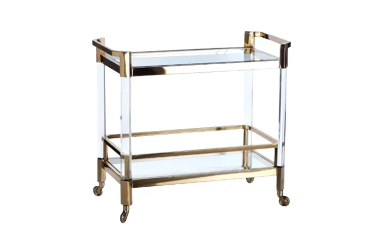 Gold and Glass Bar Cart