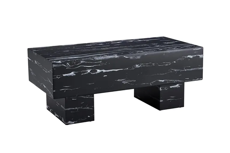 Black Faux Marble Coffee Table