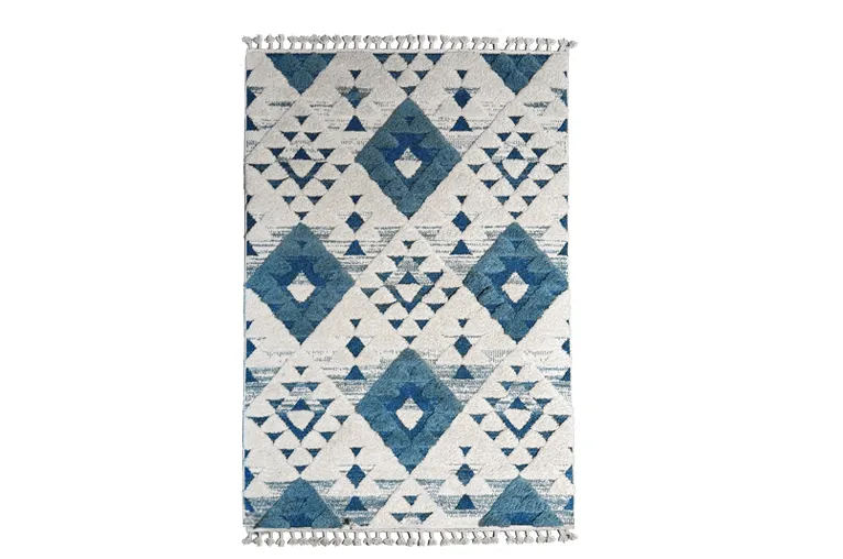 Marrakesh Blue Cut-Pile California Shag Rug