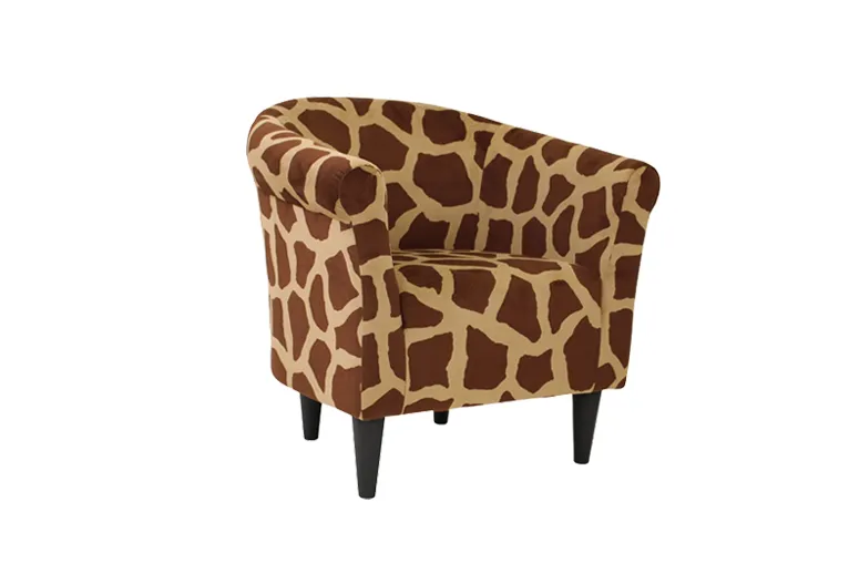 Giraffe Print Club Chair