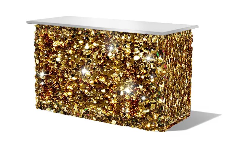 Gold Floral Mylar Bar
