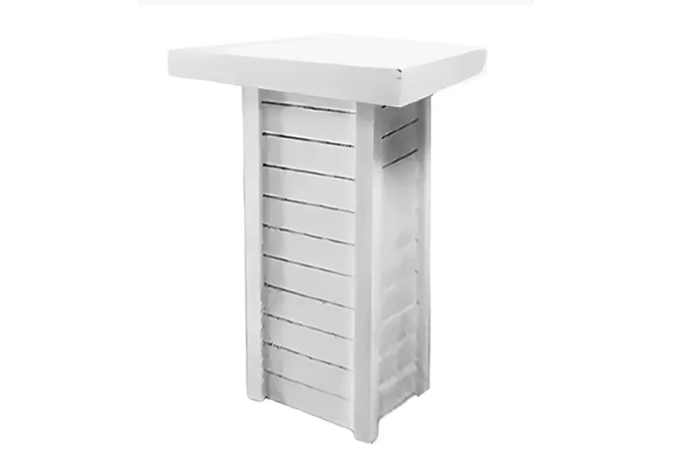 White Slatted Wooden Cab Tables