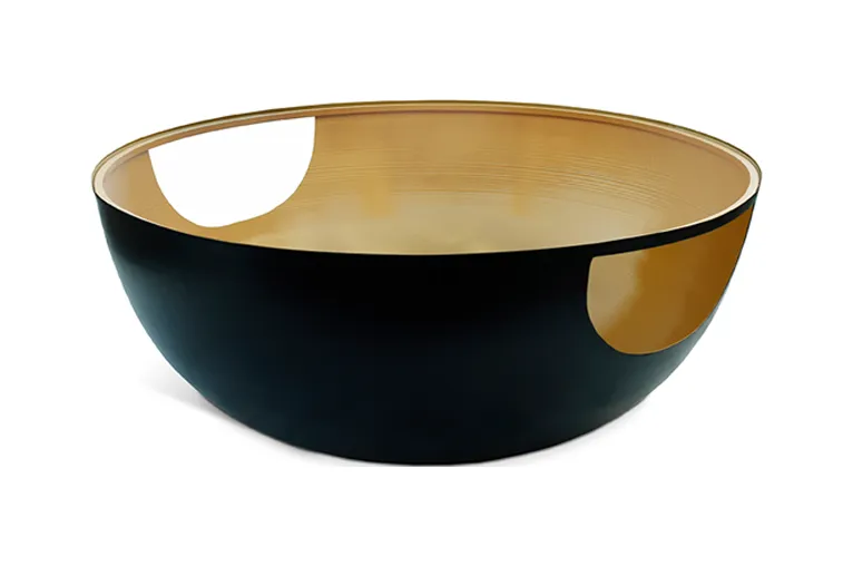 Glass Top, Gold/Black Iron Base Coffee Table