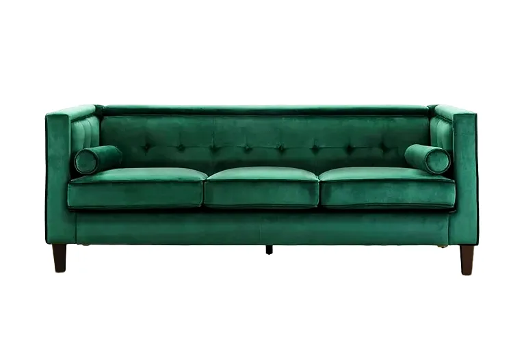 Green Tufted Velvet Sofa