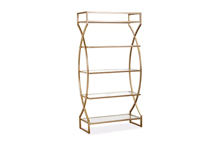 Gold Curved-Frame Shelves