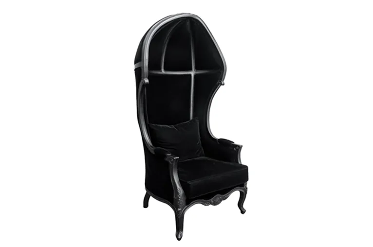 Black Velvet Dome Chair