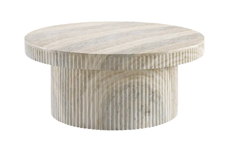 Travertine Finish  Concrete Coffee Table