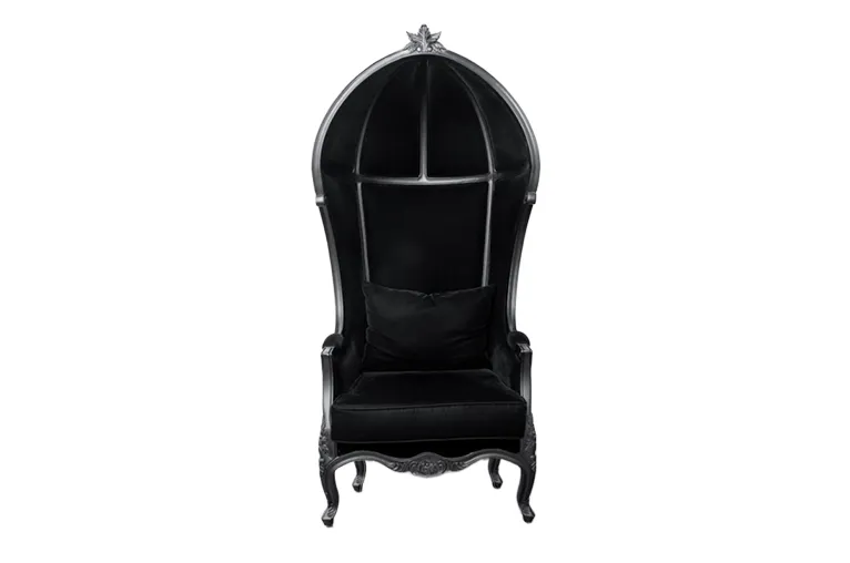 Black Velvet Dome Chair