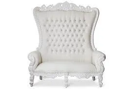 Royal White Love seat