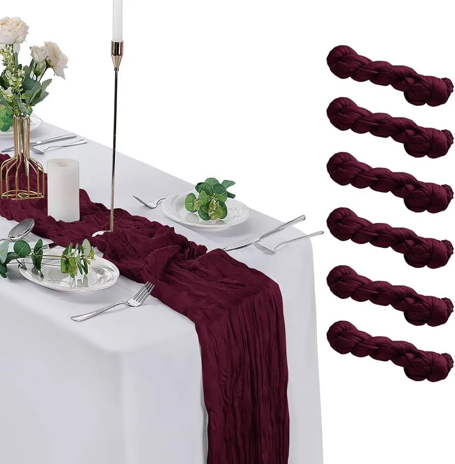 Maroon Cheese Cloth Runner