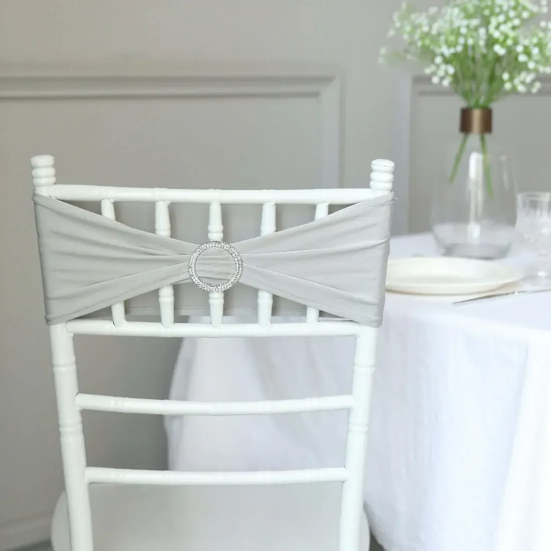 Silver Chair Bando with silver buckle