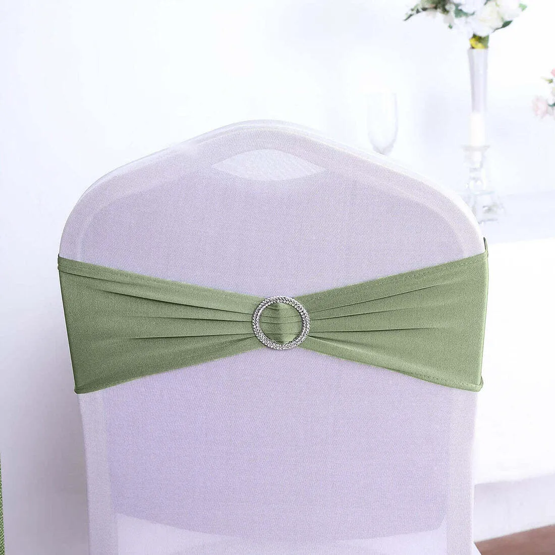 Sage Green Chair Bando with Silver Buckle