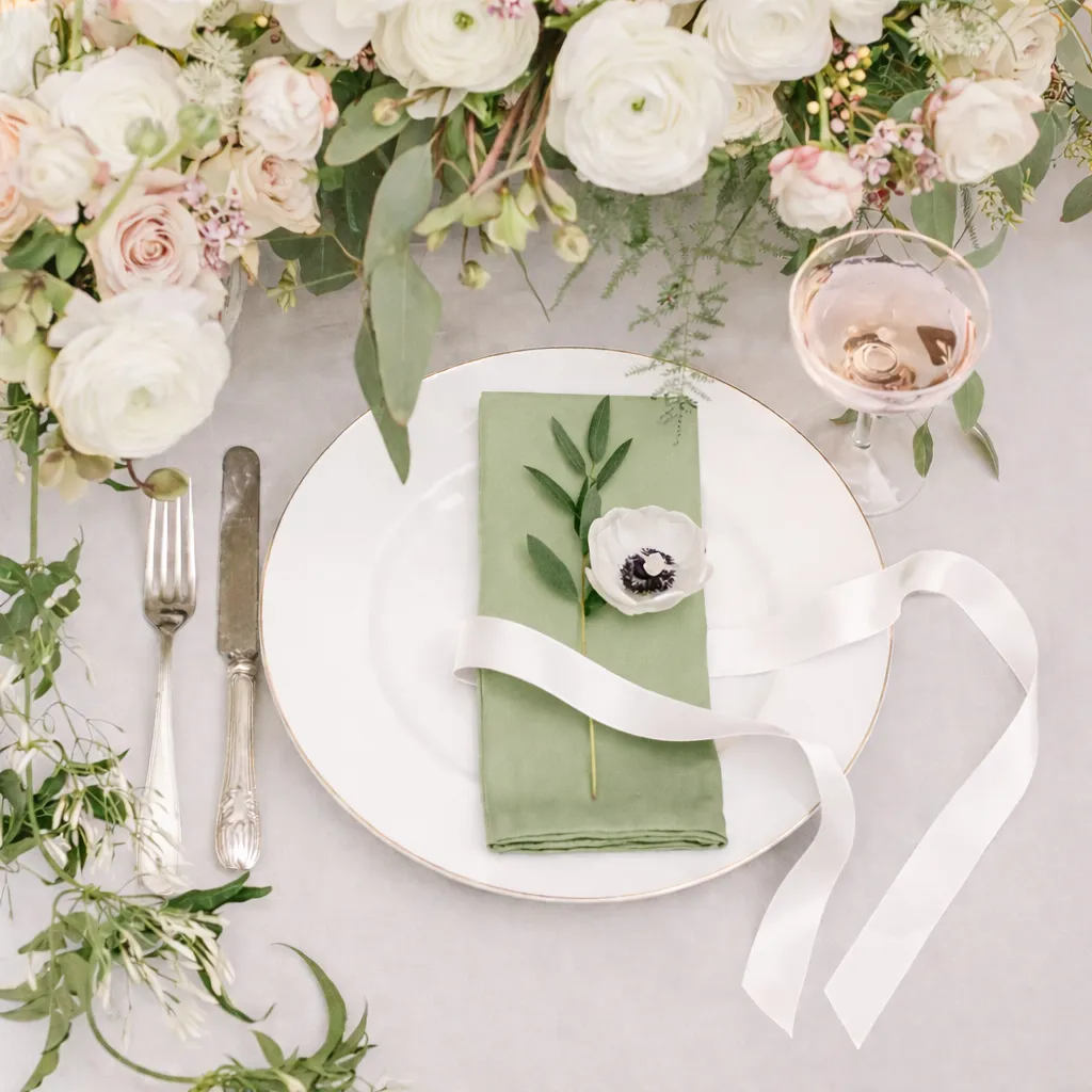 Napkin Lamour Sage green