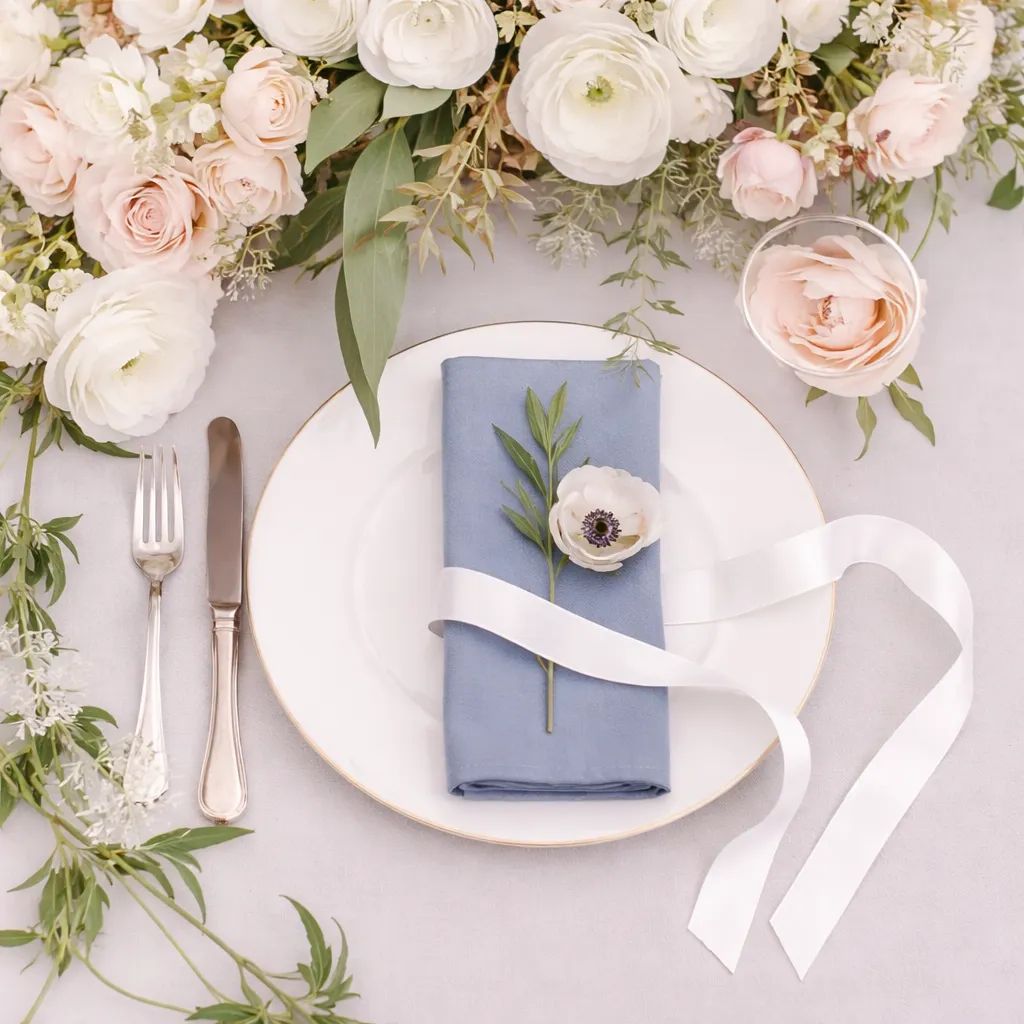 Napkin Lamour Dusty Blue