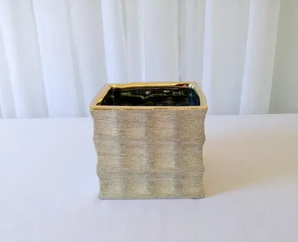 Gold Cube vase