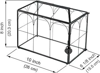 Black framed Glass card box