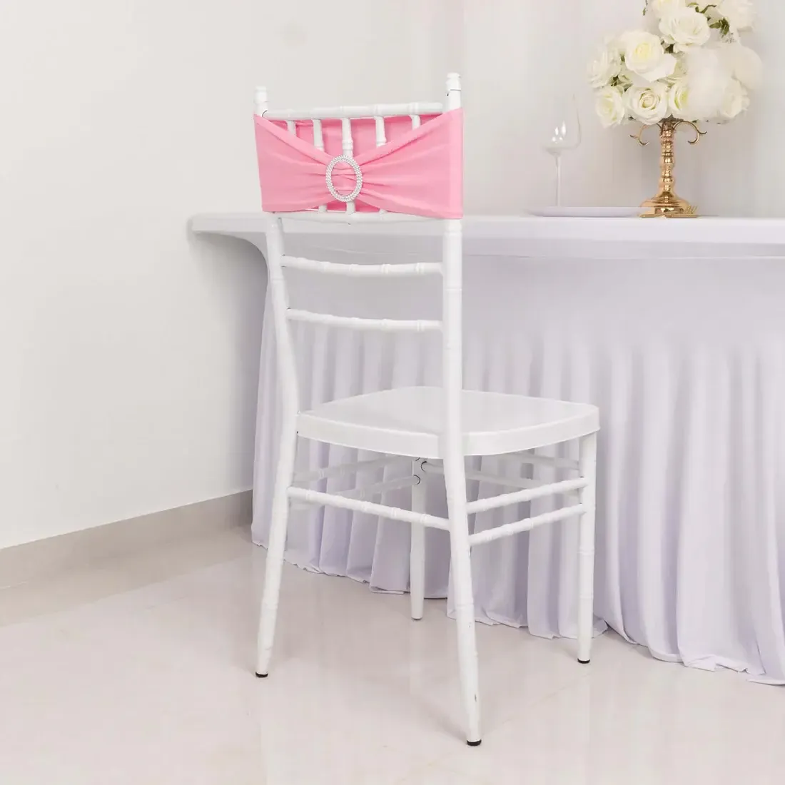 Light Pink Chair bando with Silver buckle