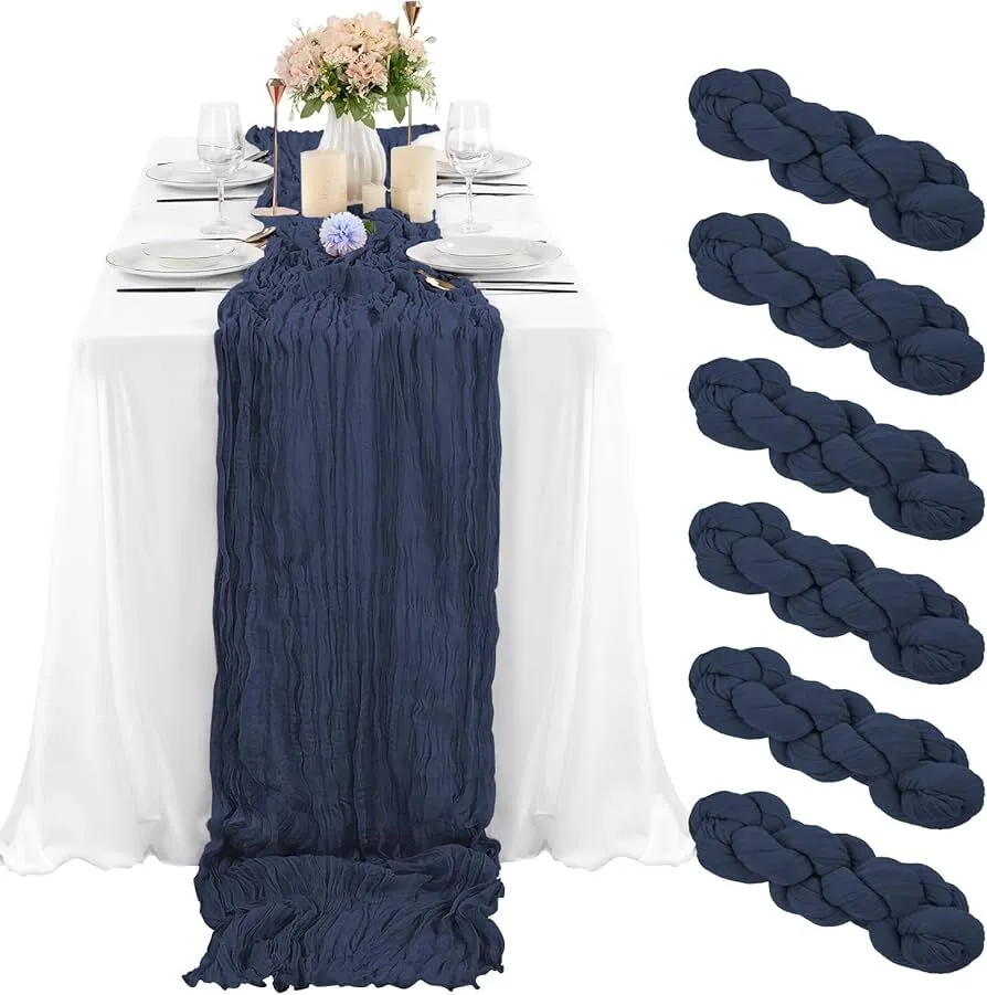  Navy Blue cheesecloth Runner