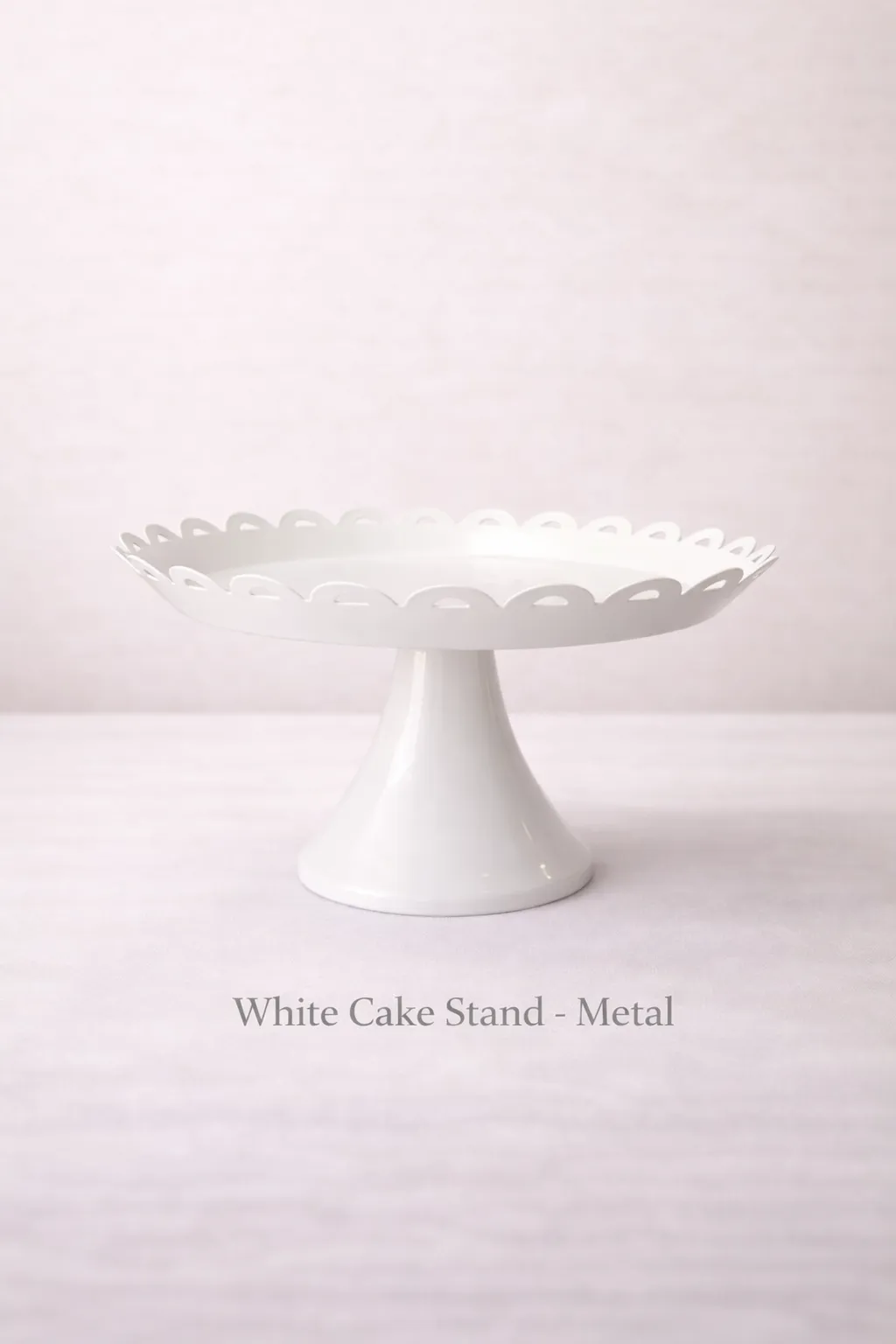 Cake Stand white Metal 12 inch 