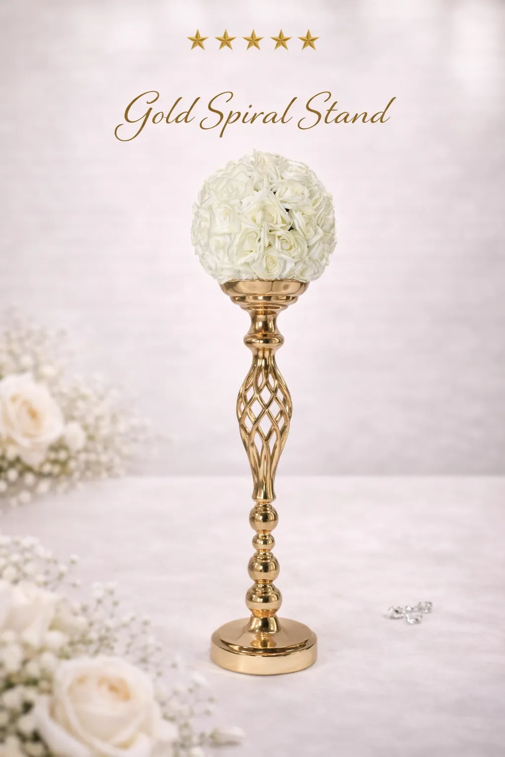 Gold Spiral Centerpiece