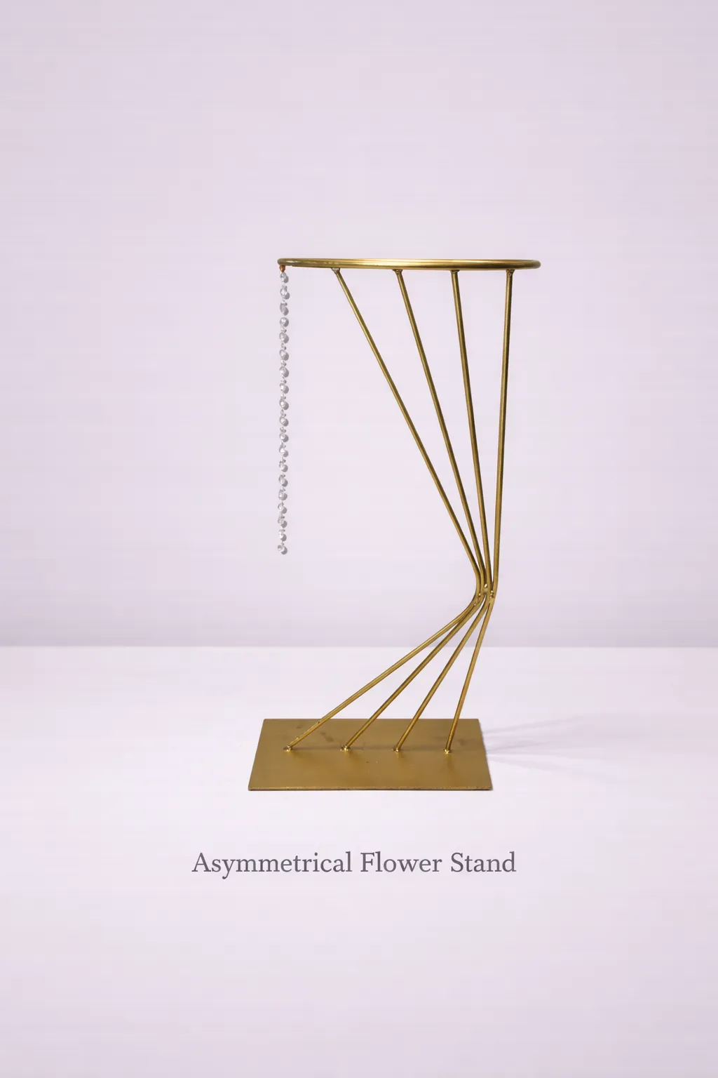 Gold asymmetrical flower Stand -Medium 
