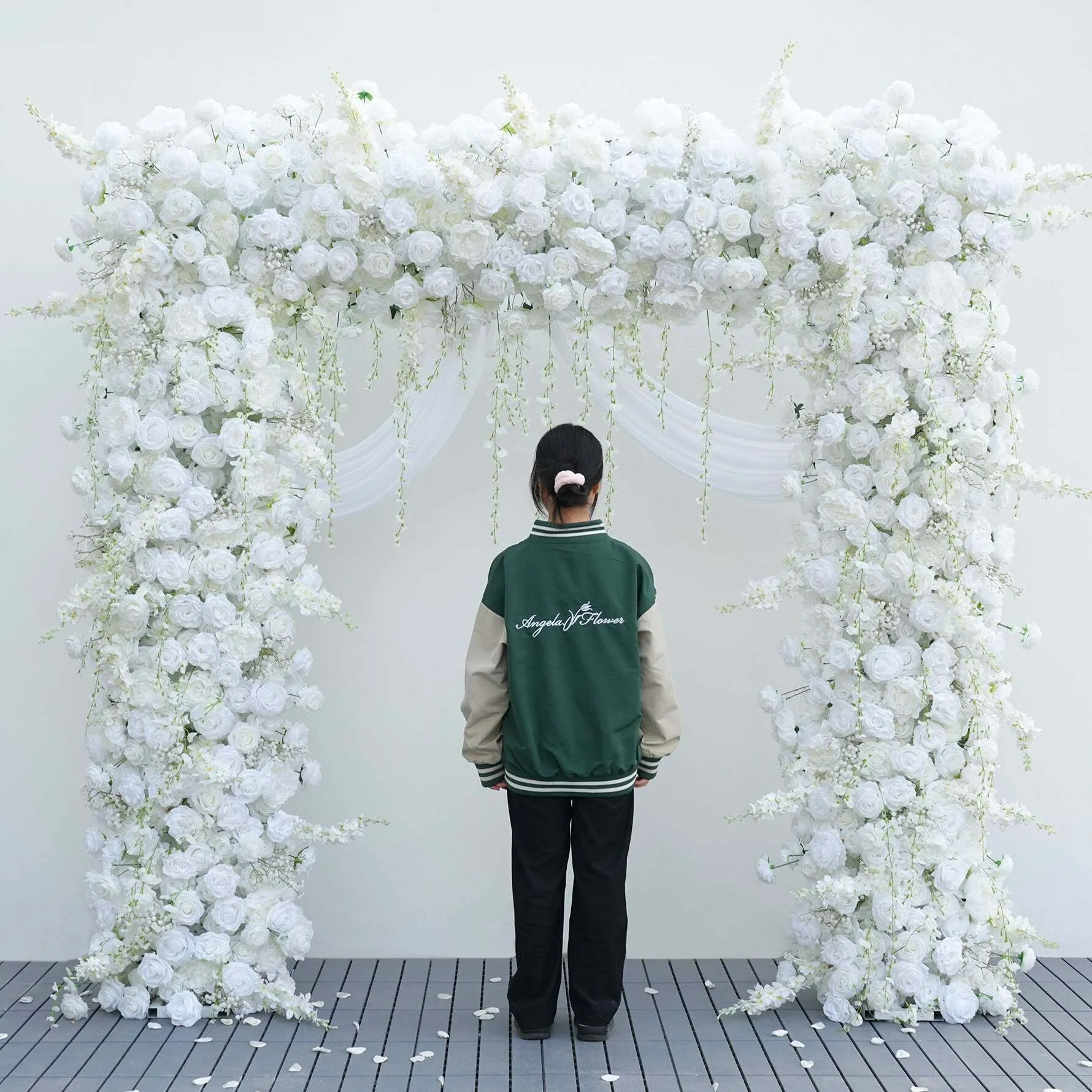 Square Floral Rose Archway