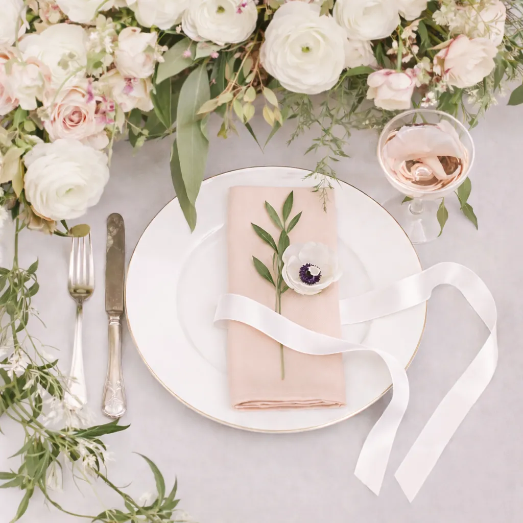 Napkin Lamour Pale rose