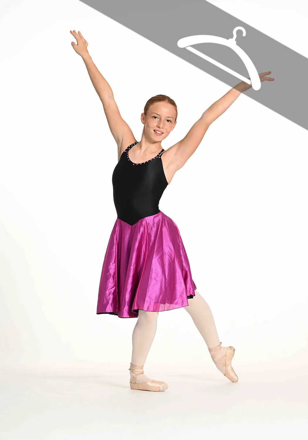 Robe Fuchsia et Noire - Essayage