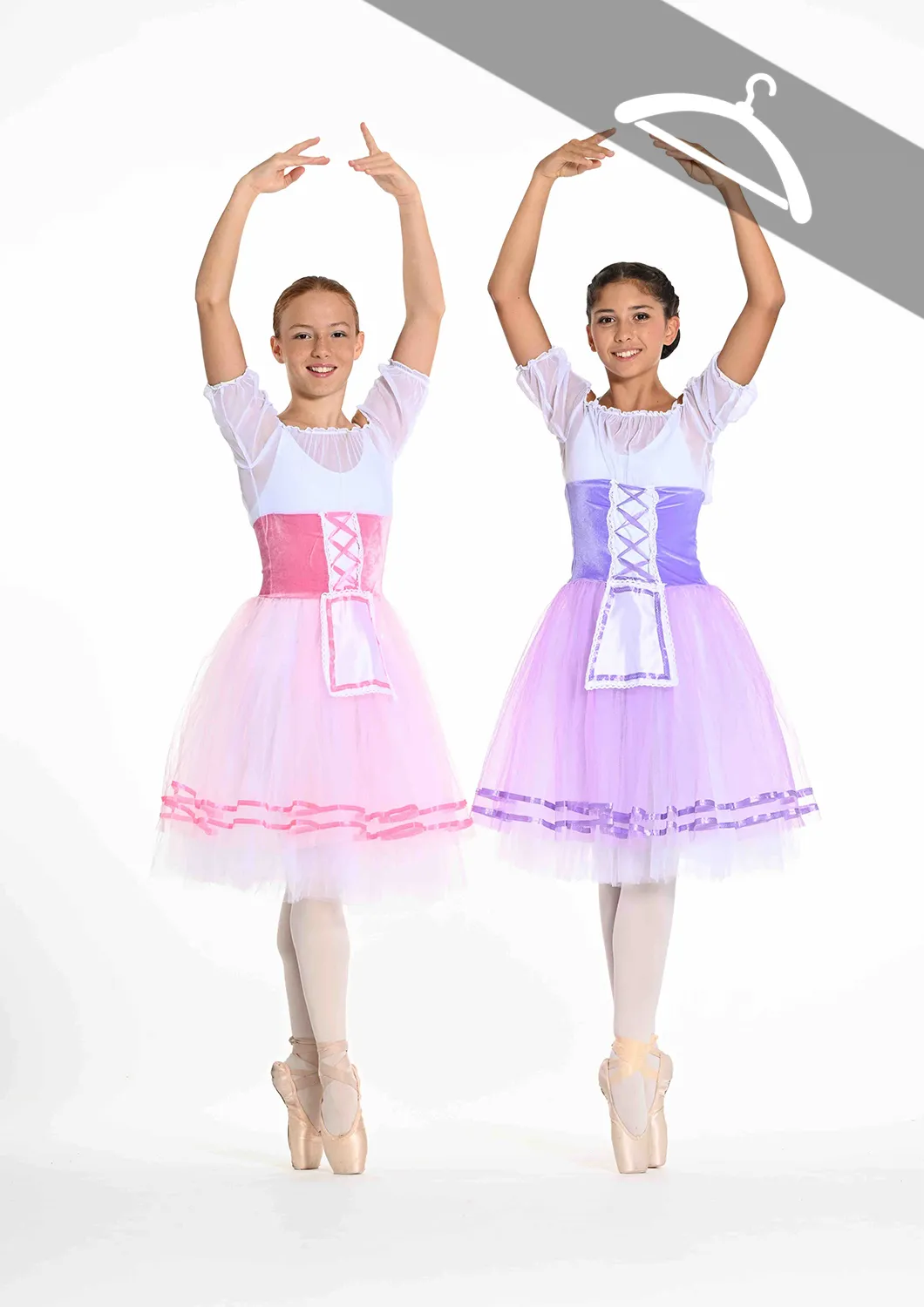 Tutu « Paysanne » Rose/Violet style Giselle - Essayage