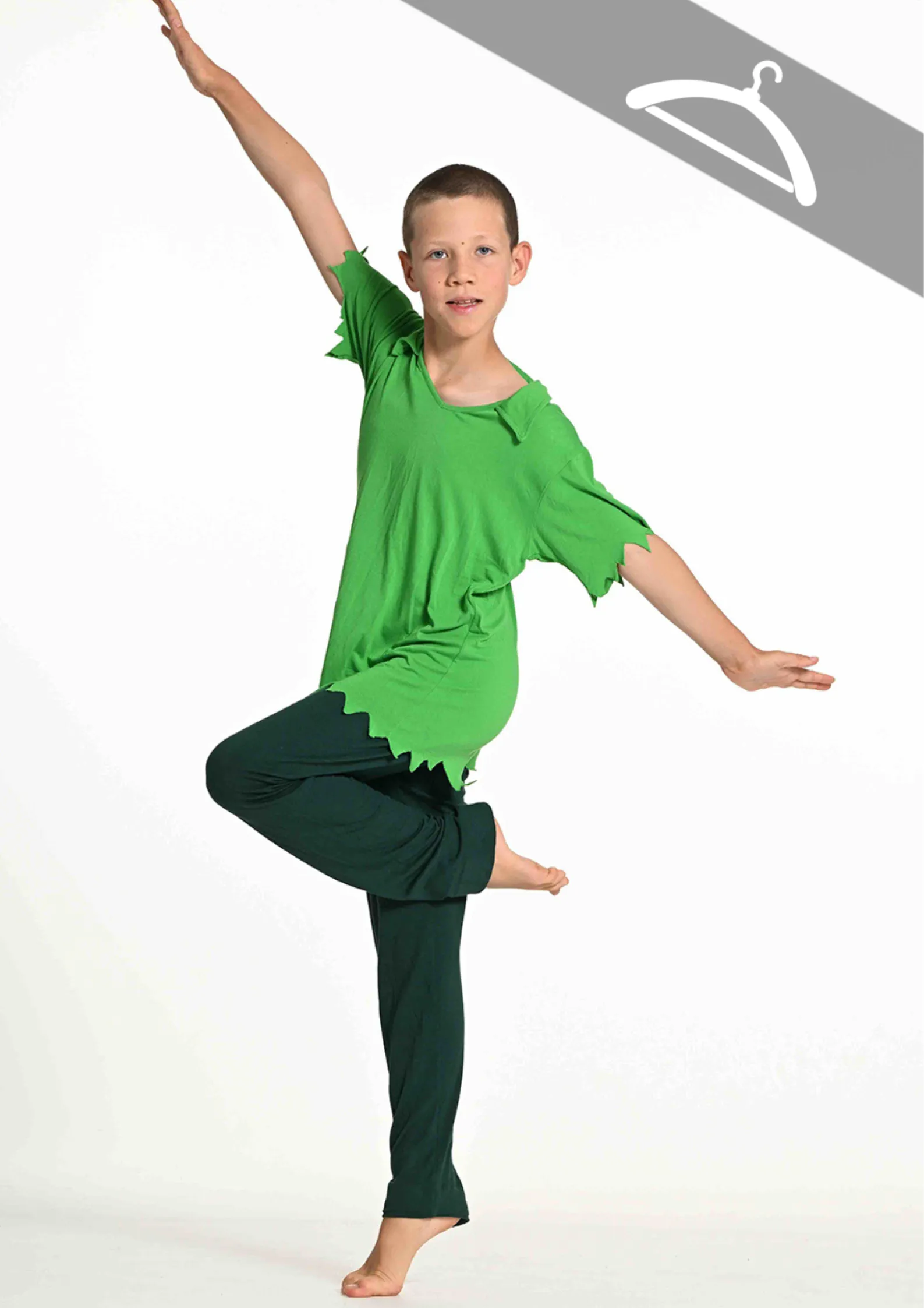 Pantalon et Tee-shirt Vert « Peter Pan » réf : C21 - Essayage