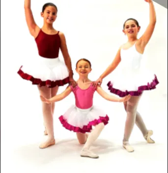 Bas Tutu Blanc Bord Coloré réf : C115