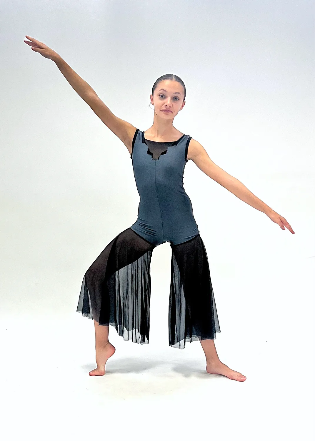 Combinaison Grise Anthracite et Bas en Voile