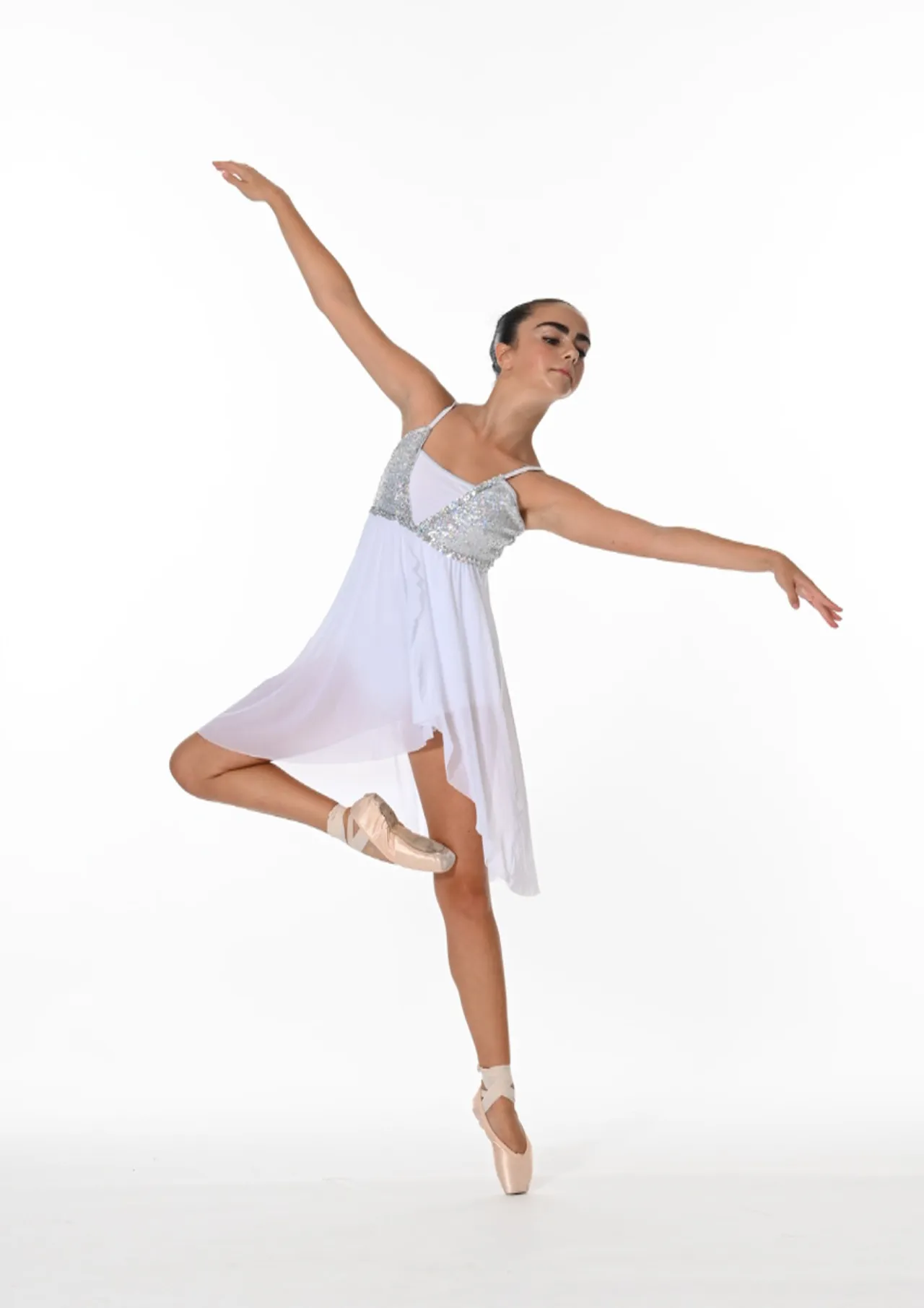 Robe Fluide Blanche et Argent