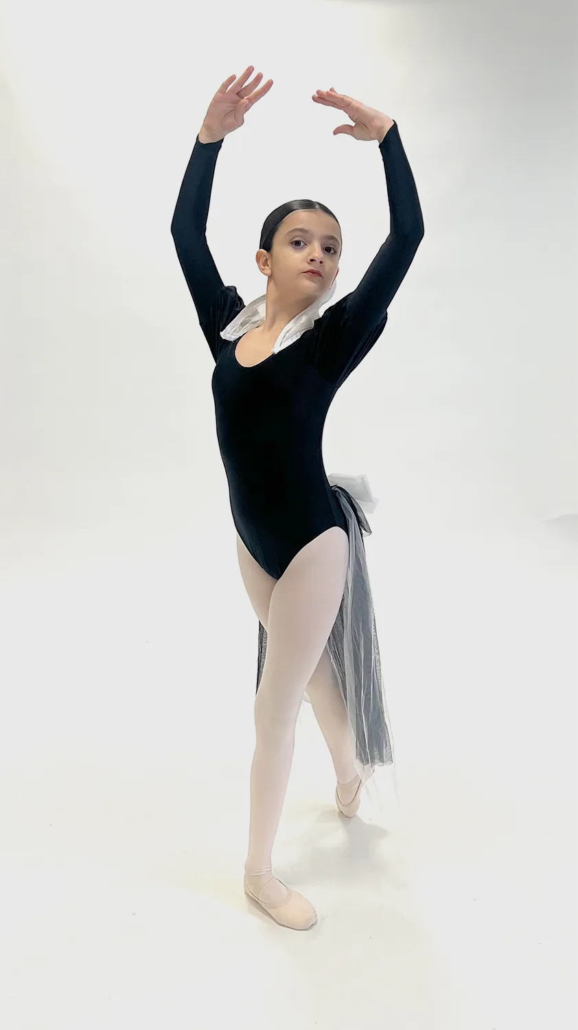 Justaucorps avec Tulle et Col N&B