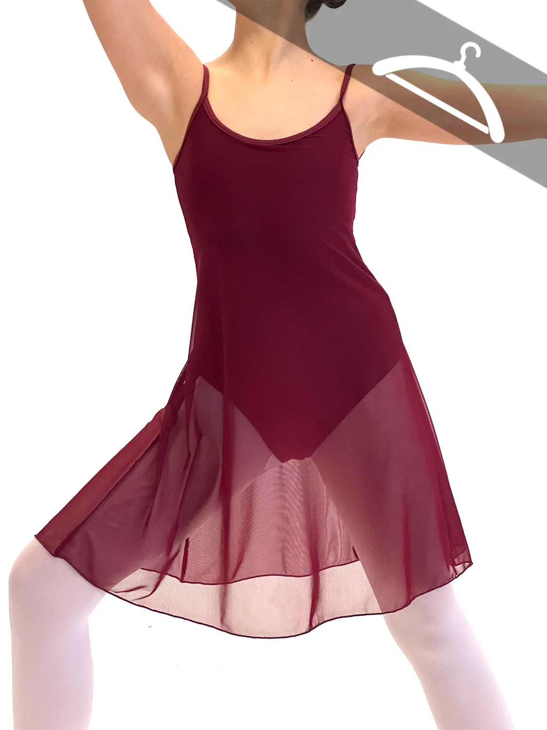 Robe en Voile Bordeaux - Essayage