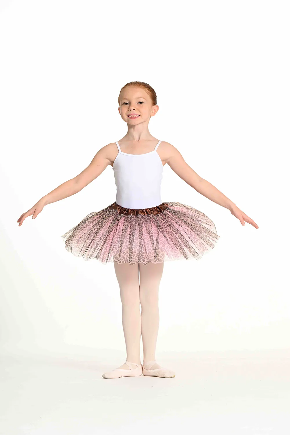 Bas de tutu Rose et Léopard