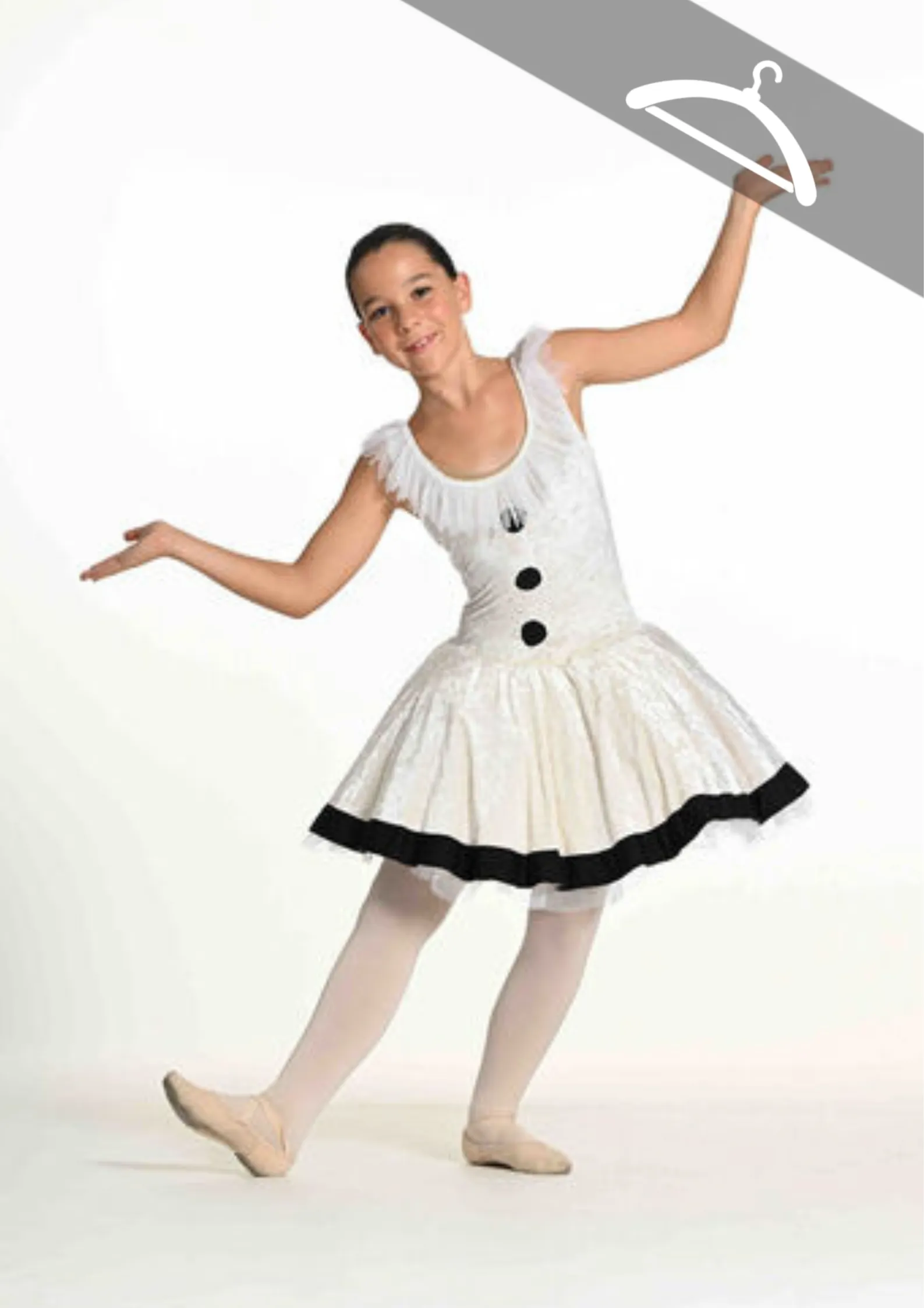 Tutu Blanc et Noir « Colombine » - Essayage