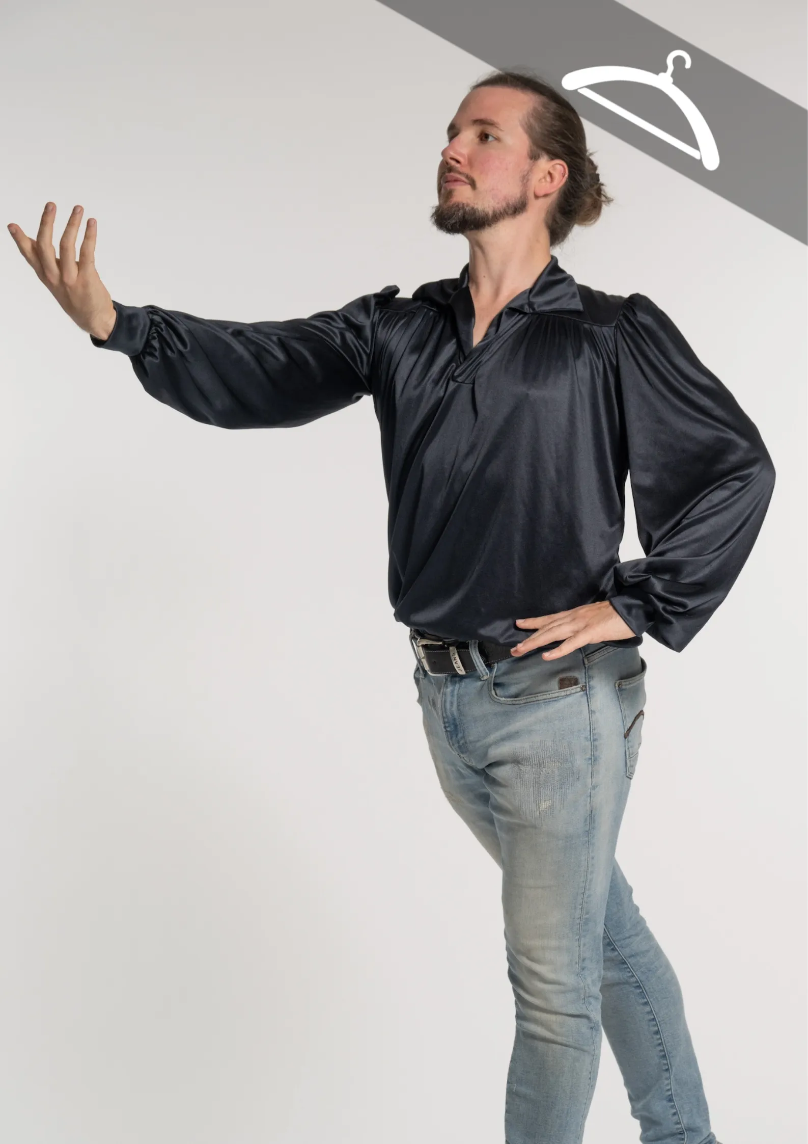 Chemise noire réf : PORT - Essayage