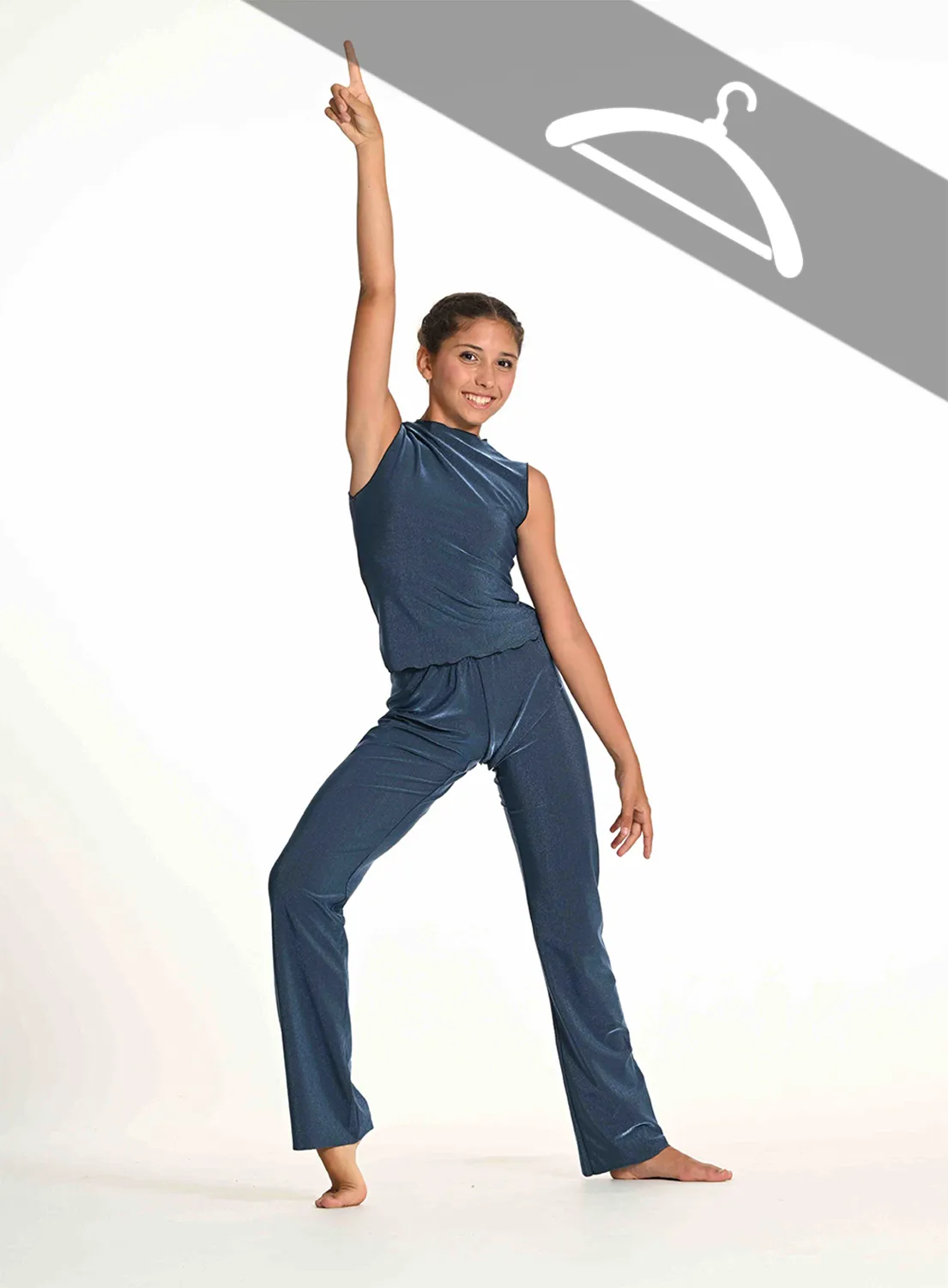 Pantalon bleu pétrole - Essayage