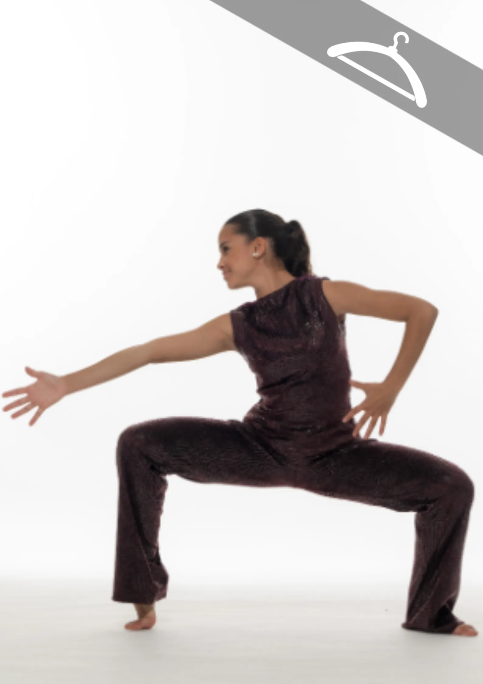 Ensemble velours prune écailles réf : C128 - Essayage