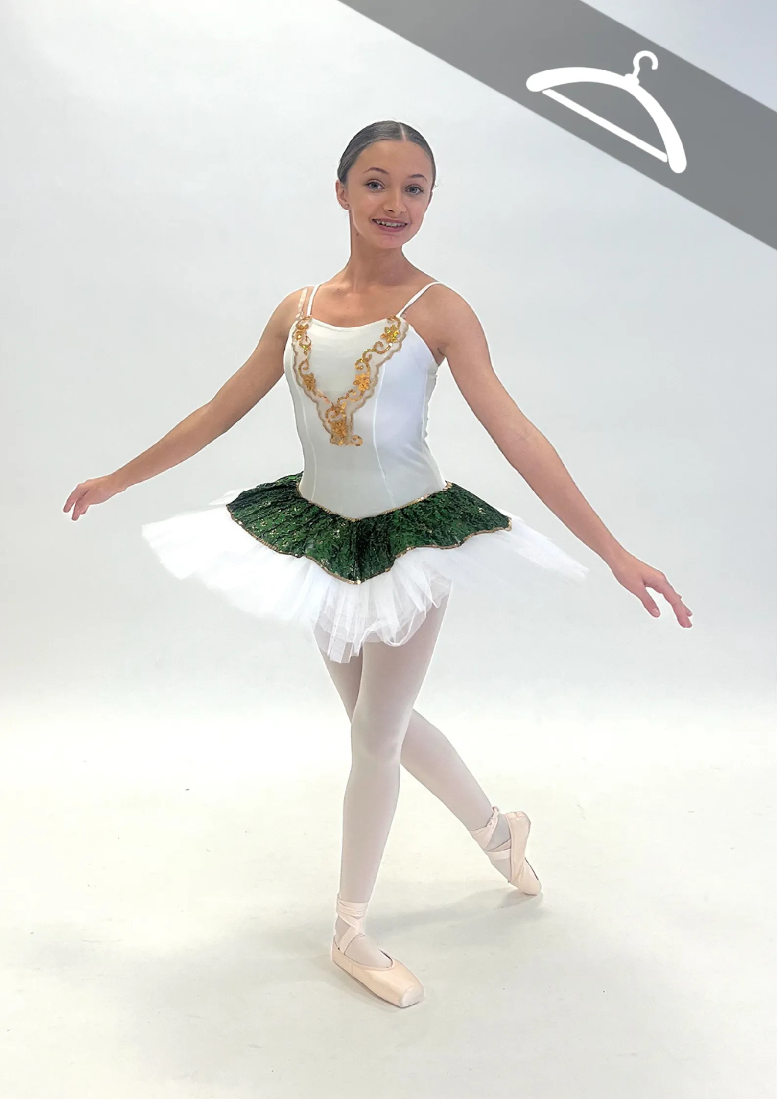 Tutu Blanc et Vert - Essayage