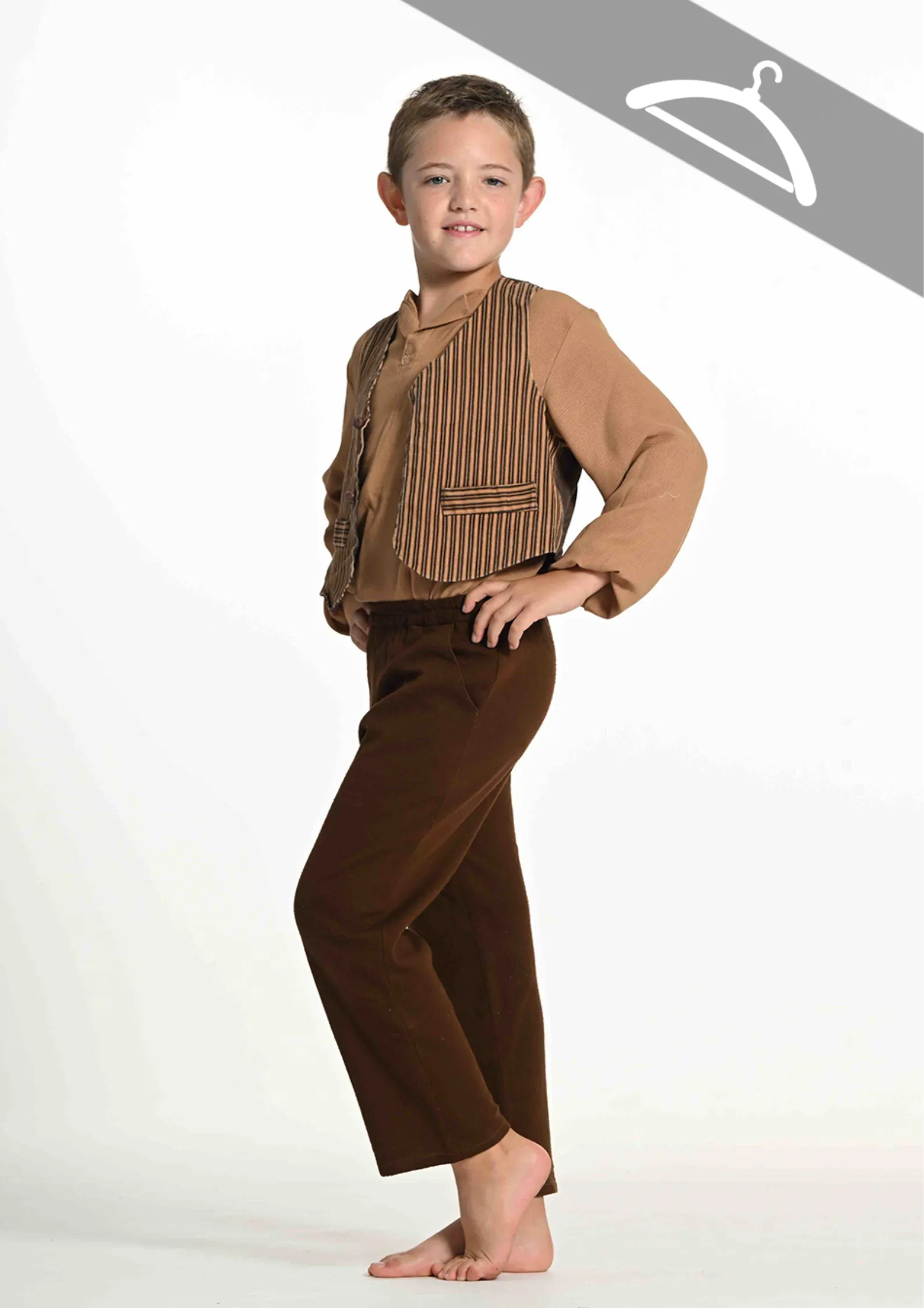 Costume 3 Pièces Rayé Marron réf : C3 - Essayage