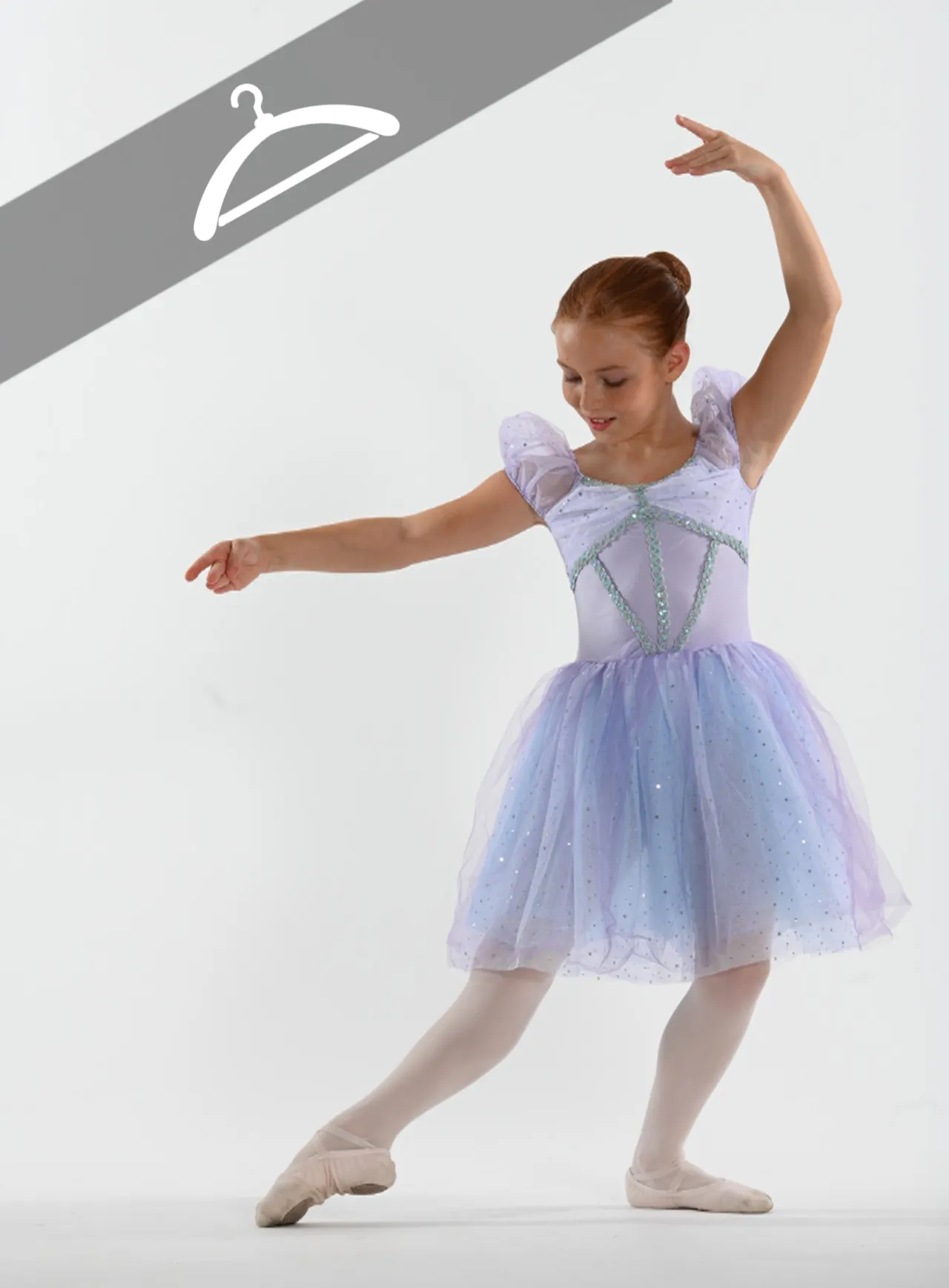 Tutu Violet Pastel Pailleté - Essayage