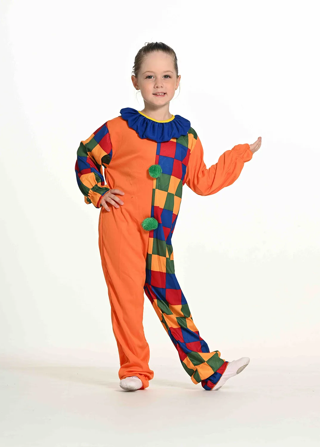 Costume Clown Arlequin Orange