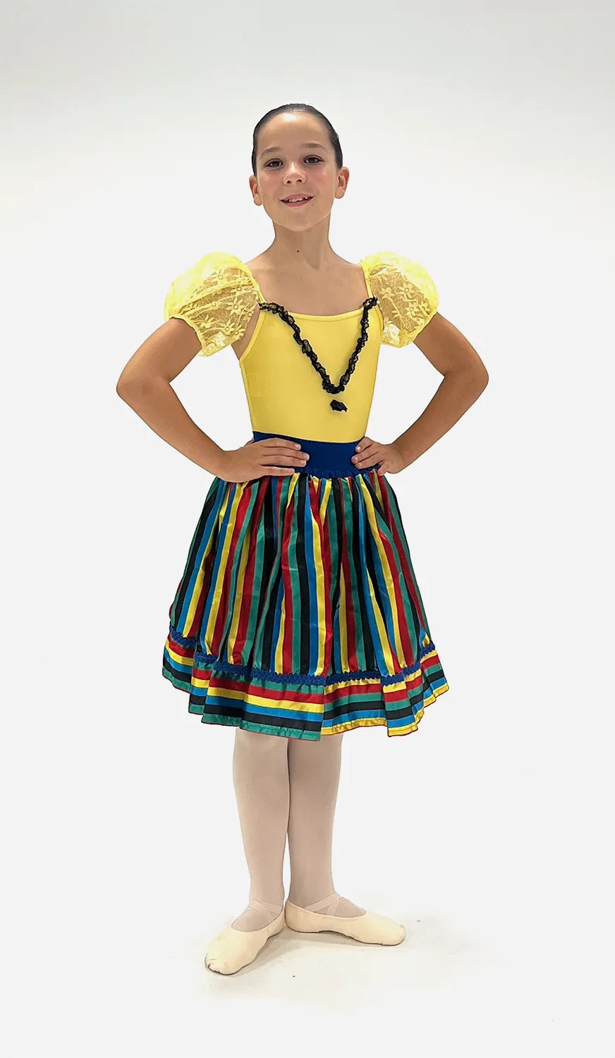 Jupe Arc-en-Ciel et Justaucorps Jaune