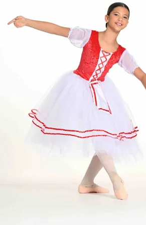 Tutu « Paysanne » Rouge style Giselle réf : C82
