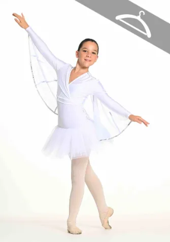 Cache-Coeur Blanc à Volant et base tutu réf : C71 - Essayage