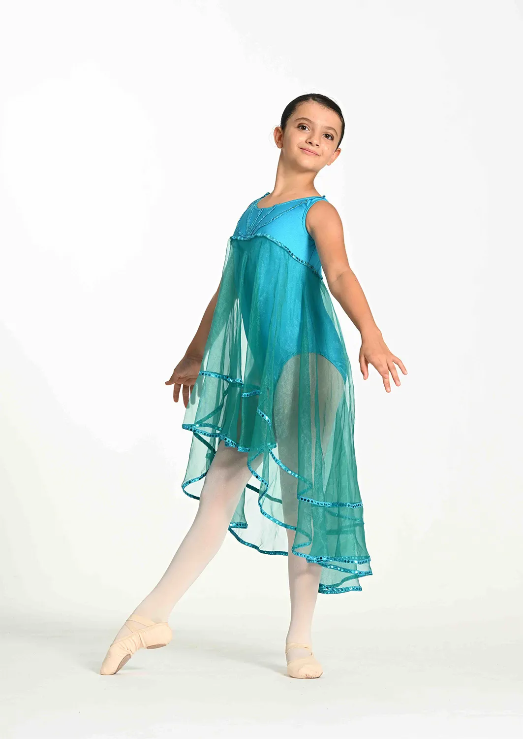 Robe Bleue-Verte avec Sequins